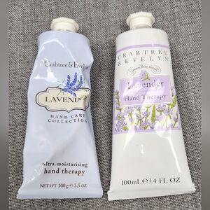 Crabtree and Evelyn Lavender Hand Therapy Discontinued Lotion Lot Of 2 Used